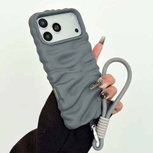 Coque cordon iPhone 14 Pro Max gris mat : évitez les chutes à vélos