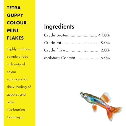 Image of Tetra Guppy Colour Mini Flakes Complete Fish Food 30 Gram