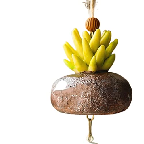 Carillon éolien succulente en résine D pour déco cottage et voiture