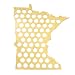 All 50 States Beer Cap Map - Minnesota Beer Cap Map MN - Glossy Wood - Skyline Workshop