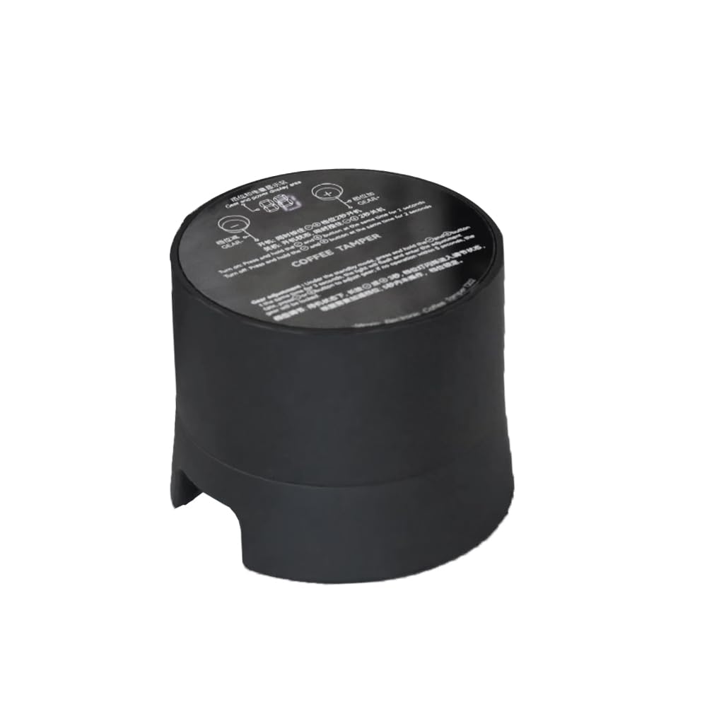 Tampador automático de café, 58 mm, 20 ajustes, presión de 20 bares, recargable, color negro y dorado, prensa plana en polvo de café portátil para Expresso (negro)