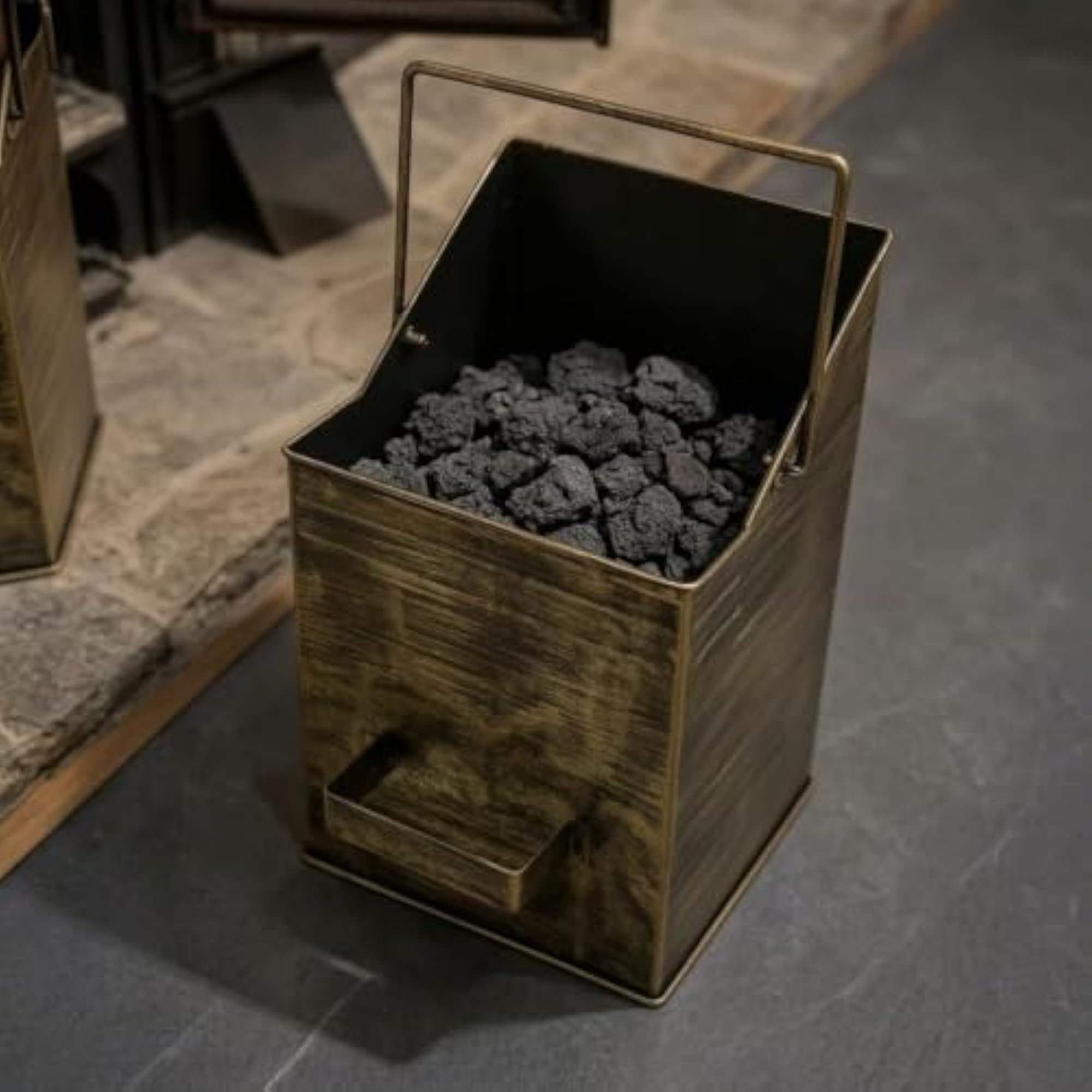 Rectangular Decorative Ash Container with Handle
