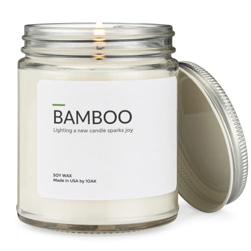 1Oak Soy Wax Scented Candles (Bamboo) - Soy Candles For Home Scented - Long Burning Candles Premium - Hand-Poured (9Oz.) #TOP4