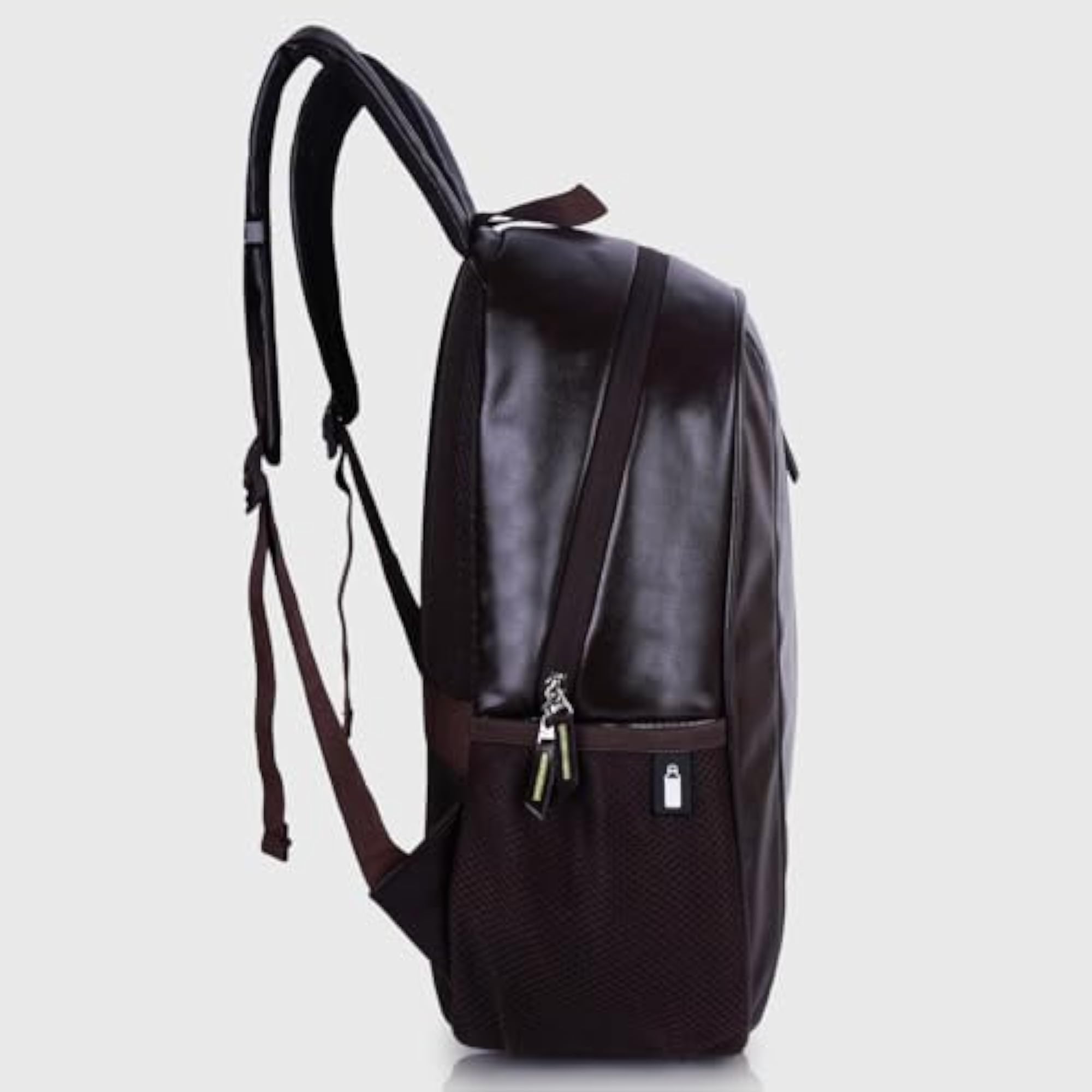 Casual Vegan Leather Laptop Backpack for College & Office