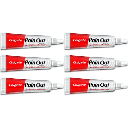 Image of Colgate Pain Out Dental Gel Express Relief From Tooth Pain (60g, Pack of 6, 10g each)