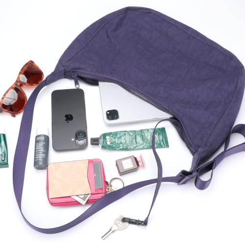 Image of Medium Nylon Crossbody Crescent Bag: Slouchy Style Shoulder Casual with Adjustable Strap
