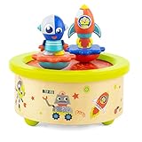 Une jolie petite boite à musique en bois de 12 x 12 cm. Mélodie : Roman Hiko du groupe Kome Kome Club.