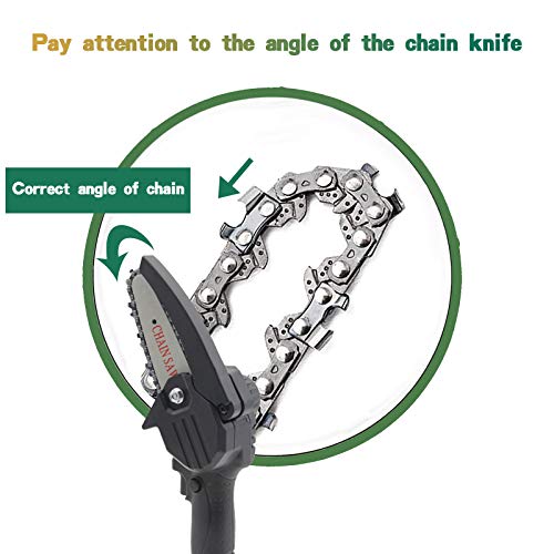 DAANT Chain Saw Chains, for 4 Inch Mini Cordless Handheld Electric Chainsaw, Shape and Wear Resistance, Smooth Cutting, Easy to Install (4 Inch)