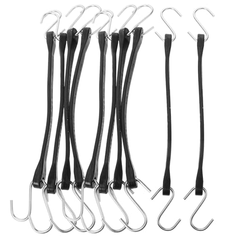 Ceintures de valise de voyage SECFOU en caoutchouc noir avec sangles élastiques lot de 10