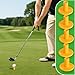 Rubber Golf Tees for Mats Adjustable Height Golf Simulator Tees, Indoor Outdoor Practice, Non-Slip Golf Mat Tees with Holder, Compatible with Driving Range & Golf Simulators
