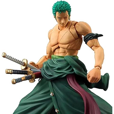 HOUYSA Japanese Animation Integrated Rolonoa Zoro Statue Fighting Version. Pirate King Three Knife Flow Movable Solon PVC Action Model Series Cool Stunt Doll Toys Cover