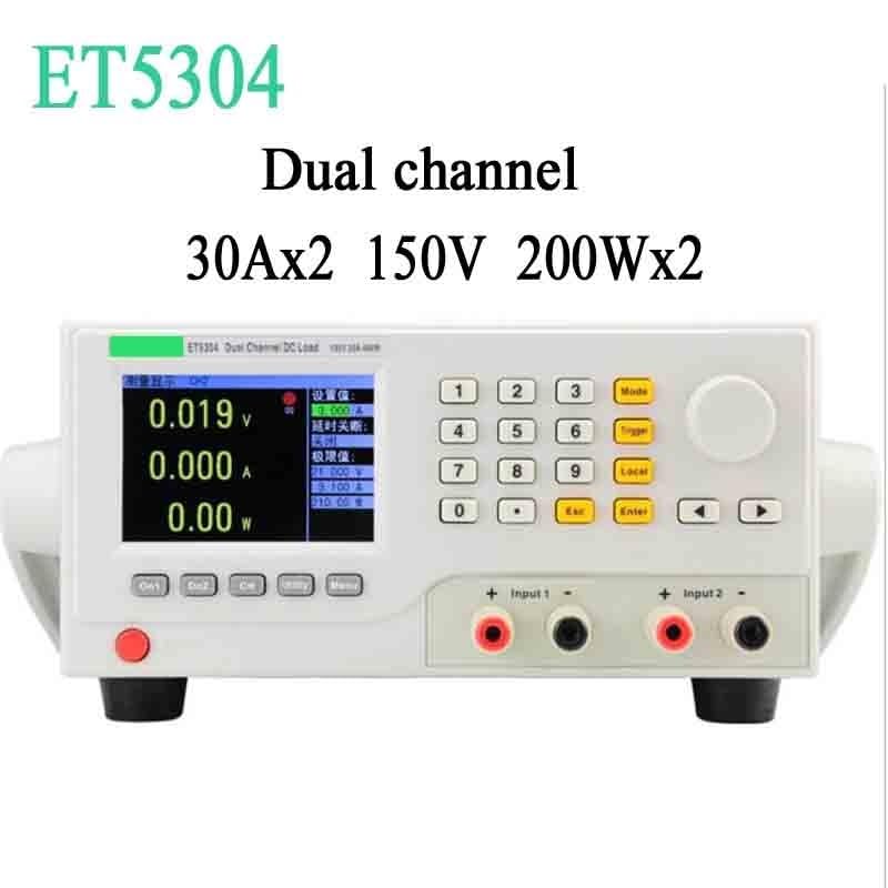 Battery Testers, ET5304 Dual-Channel DC Programmable Electronic Load Tester Battery Tester 30A/200W Linear Power Supply