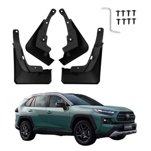 Image of Custom Fit for Mud Flaps 2019-2024 2025 Toyota RAV4 Adventure / RAV4 TRD Off-Road Mud Splash Guard Front and Rear 4-PC Set
