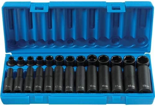 Grey Pneumatic 1226M 3/8in Drive 26 pc Std. and Deep Length Metric Master Set