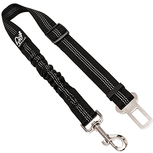 Happilax Cintura di sicurezza per cani per auto, cintura regolabile per cani 45-70 cm, adattatore per cinture di sicurezza per auto