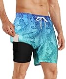🏖️Die Sportshorts aus einem schnell trocknenden leichten Material eignet sich optimal für Ihren Strandurlaub und Trainning.