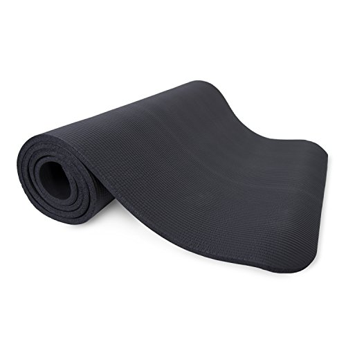 Tone Fitness Extra épais Haute densité d'exercice/Tapis de Yoga, avec Sangle de Transport, Black, Noir Cover