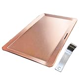 純銅製焼肉プレート B5サイズ (約W257㎜×H182㎜ /厚さ3㎜) リフター付き キャンプ 鉄板 アウトドア バーベキュー ソロキャンプ ステーキ BBQ プロ仕様 日本製