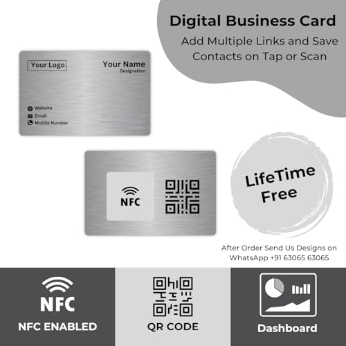 tinydabba SS steel finish NFC & QR-Enabled Business Card | Smart Digital Visiting Card by tinydabba | Custom design - 3