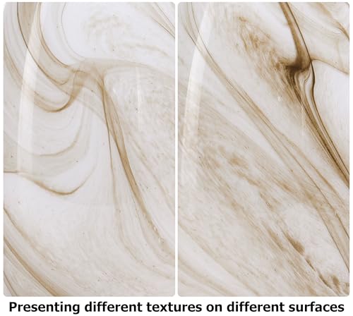 Image of GO&SO Glass Pendant Light Shades 3Pcs,7.8 inch H x 4 inch D,Honey-Bronze Gradient | 1.57 inch Fitter E26 Base,Oval Chandelier Shades for Kitchen Island,Hanging Light Shades,Hand-Blown Art Fixtures