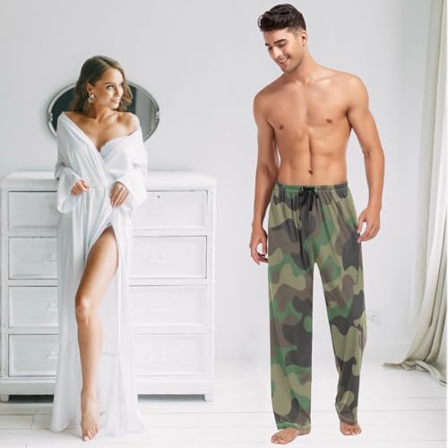 visesunny Men's Pajama Pants 100% Cotton Lounge Soft Warm Sleepwear Pants PJ Bottoms Drawstring and Pockets3