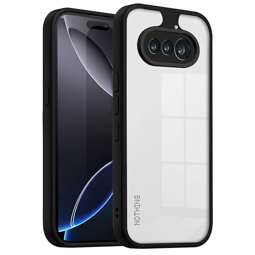 V-TAN Back Cover for Nothing Phone 4A | TPU | Transparent Crystal Clear Case Compatible with Nothing 4A | Camera Protective Shockproof Mobile Cover Design (Black)