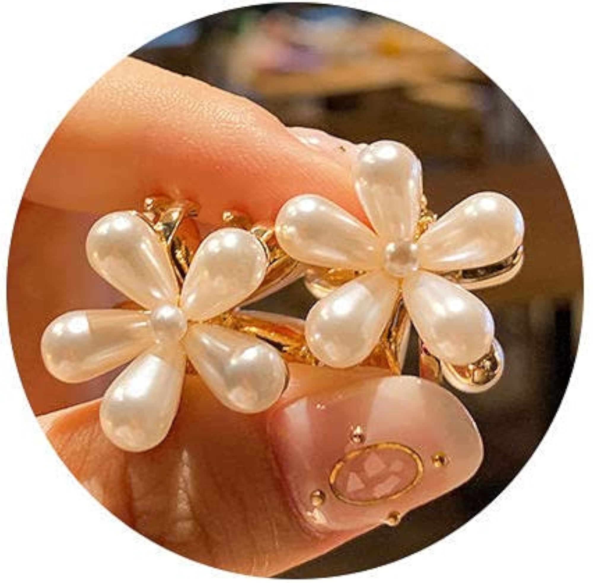 6 Pcs Korean Style Pearl Hair Clips Set for Women