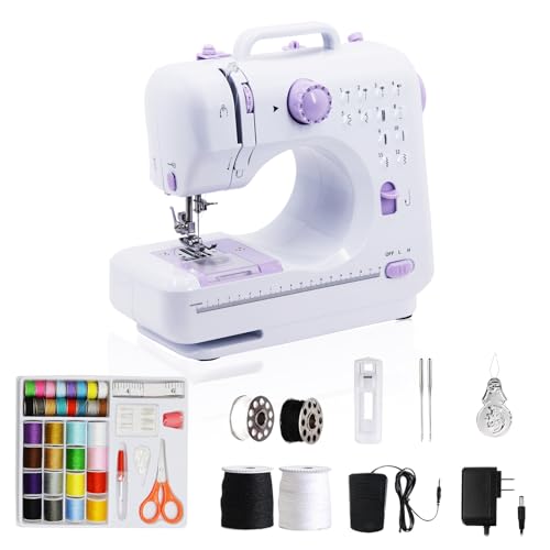SMOCTAR Nähmaschine für Anfänger, 12 Stichprogrammen Tragbare Elektrische Nähmaschine, Sewing Machine Mini Kindernähmaschine, Handnähmaschine Kleine mit LED-Licht mit Fußpedal & Nähset SMOCTAR Nähmaschine für Anfänger, 12 Stichprogrammen Tragbare Elektrische Nähmaschine, Sewing Machine Mini Kindernähmaschine, Handnähmaschine Kleine mit LED-Licht mit Fußpedal & Nähset