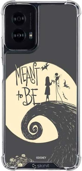 Skinit Clear Phone Case Compatible with Moto G Power 5G (2024) - Officially Licensed Disney The Nightmare Before Christmas Jack and Sally Meant to Be Design