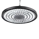 FTMSZLHYL Bright LED Industrial Lighting Garage Light 100W 150W 200W High Bay Light AC220V IP65 Waterproof for Gym Warehouse(200W,Warm White 3500K)