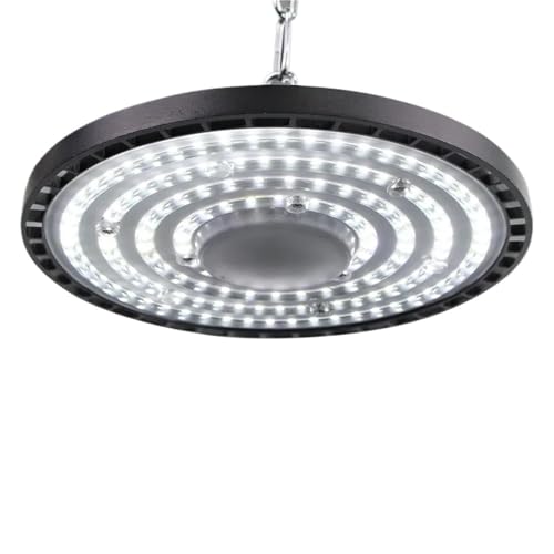 FTMSZLHYL Bright LED Industrial Lighting Garage Light 100W 150W 200W High Bay Light AC220V IP65 Waterproof for Gym Warehouse(200W,Warm White 3500K)