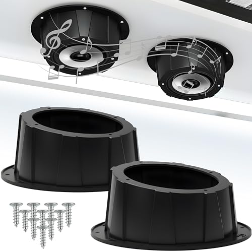 Dubbs Hardware 2PCS x 6.5 Speaker Pods Angled Speaker Enclosure for 6.5 Inch Speakers for UTVs RVs Cars Boats Trunks Trailers Doors with Pre-Drilled Holes Screws Included (Black)