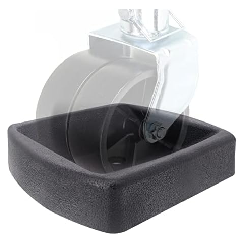 iSaddle Dual Trailer Swirl Jack Caster Wheel Dock - Heavy Duty Reinforced Rubber Travel Trailer Tongue Jack Double Wheel Chock Stabilizer for Boat RV Hitch Camper Tent Caravans Wheel Stopper Cover