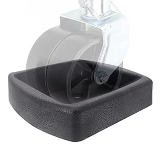iSaddle Dual Trailer Swirl Jack Caster Wheel Dock - Heavy Duty Reinforced Rubber Travel Trailer Tongue Jack Double Wheel Chock Stabilizer for Boat RV Hitch Camper Tent Caravans Wheel Stopper