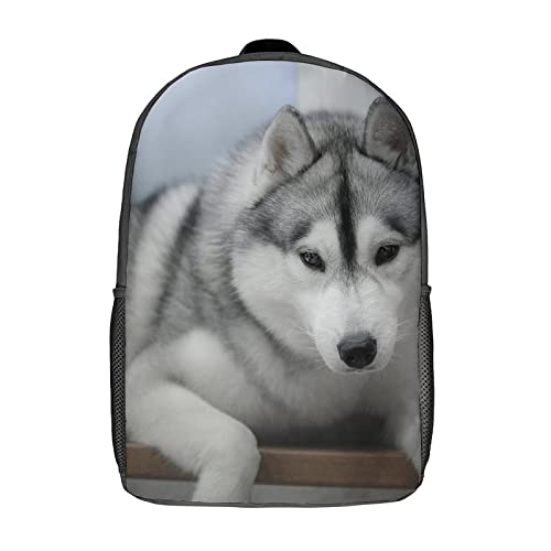 Sac à dos scolaire Husky pour enfants de 17 pouces imprimé en 3D