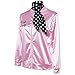 Nofonda Chaqueta de Pink satén Disfraz de Lady con pañuelo de Lunares...