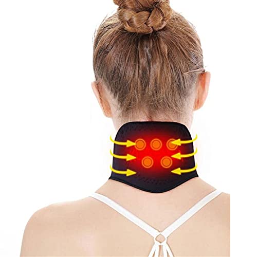 TANGIST 1pcs Selbsterhitzung Turmalin Hals Magnetfeldtherapie Unterstützung Turmalin Gürtel Wrap Brace Pain Relief AnsatzMassager Produkte (Color : 5 Magnet) Cover