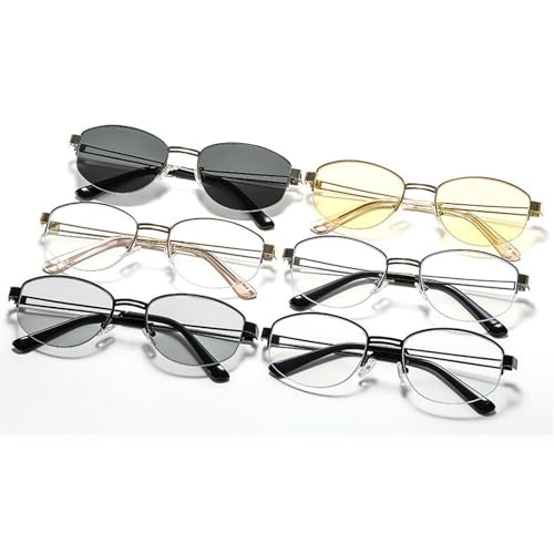 COTIA Oval Sunglasses for Women Men Classic Small Round Metal Punk Style Outdoor Fashion Sun Glasses Eyewear4