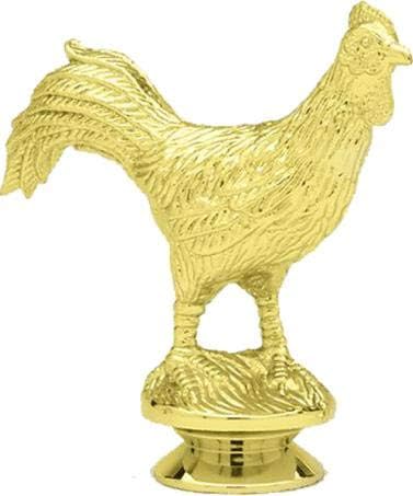 Rooster Award Trophy - 9.75 Inch Customized Gold Rooster Trophies Prime