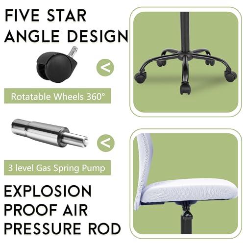 Image of Mesh Office Chair Ergonomic Desk Chair Computer Adjustable Swivel Rolling Chair Lumbar Support for Women&Men, Grey