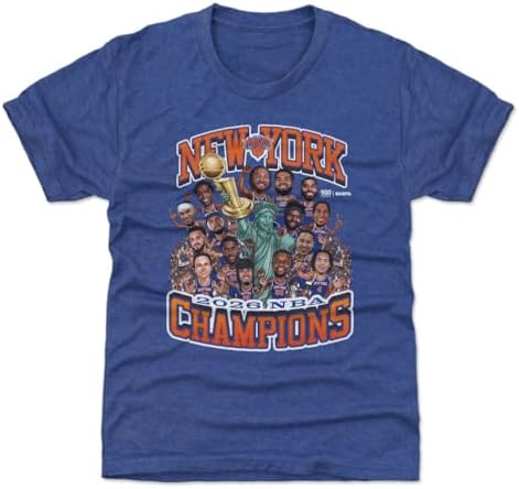 500 LEVEL NBA New York Knicks NBA Finals 2026 Champions Caricature Kids T-Shirt image 4