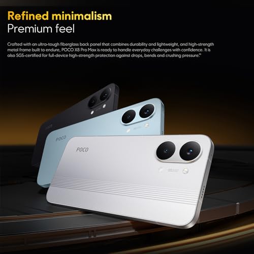 POCO X8 Pro Max, Smartphone 12 + 512 GB, hochwertiger Prozessor Dimensity 9500s, Ultra-helles AMOLED-Display, 50 MP Light Fusion 600 mit OIS, Schwarz, Ladegerät inklusive – Bild 8