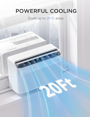 Image of Midea 6,000 BTU U Shaped Smart Inverter Window Air Conditioner - Cools 250 Sq Ft, Ultra Quiet with Open Window Operation - Alexa /Google Assistant Compatible, 37% Energy Savings, Remote (2026 Edition)