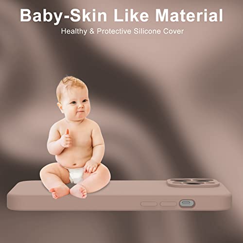 Deenakin Iphone 12 Pro Case, Camera Enhanced, Screen Protector, Flexible Silicone Gel Bumper, Slim Shockproof - Light Brown #TOP5