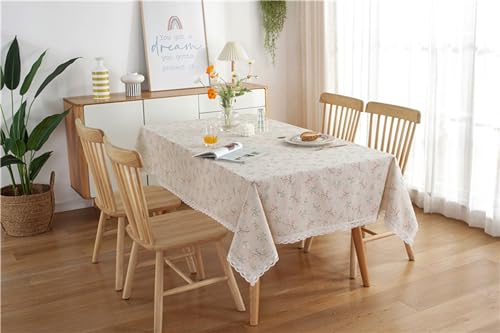 Nappe de table anti tache coton polyester fleur rectangulaire - 4