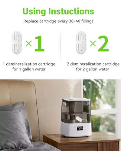 8 Pack Demineralization Cartridge Compatible with All LEVOIT Top Fill Humidifiers, Humidifier Water Cleaners, Efficiently Eliminate Dust & Odor - Image 6