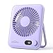 WHATOOK Desk Fan USB: 5000mAh Ultra Quiet 100 Speeds Mini Personal Fans with 24H Long-Lasting Battery, USB-C Fast Charging, LED Display, Child-Safe Grille for Home Office Bedroom Travel Camping