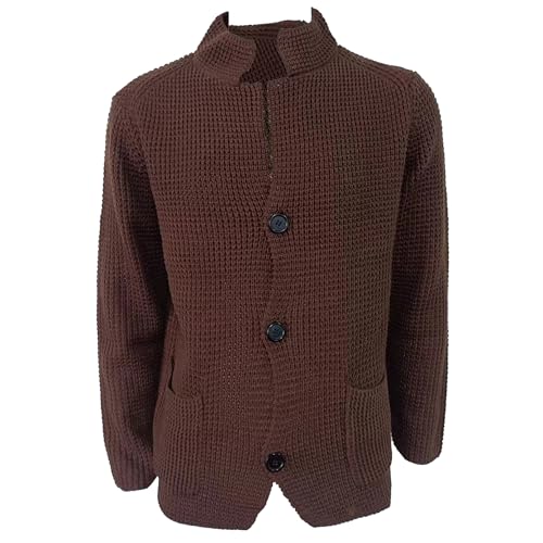 Cardigan en tricot gaufré pour homme : veste blazer ajustée