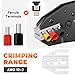 Noxtren Crimping Tool for Sleeves Ferrule Terminals and Pin Cord End - AWG 10-2 Ratcheting Wire Crimper Tool - Ratchet Wire Terminal Crimping Pliers, for Larger Diameter Ferrules Connectors