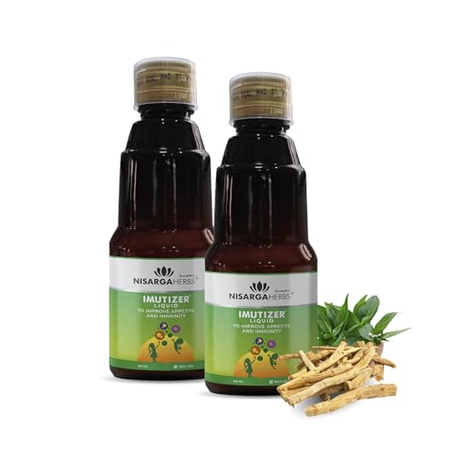 Image of Nisarga Herbs Imutizer Syrup 150ml | Pack of 2 | 30 Days Supply | Improve Appetite and Boost Natural Immunity in Children